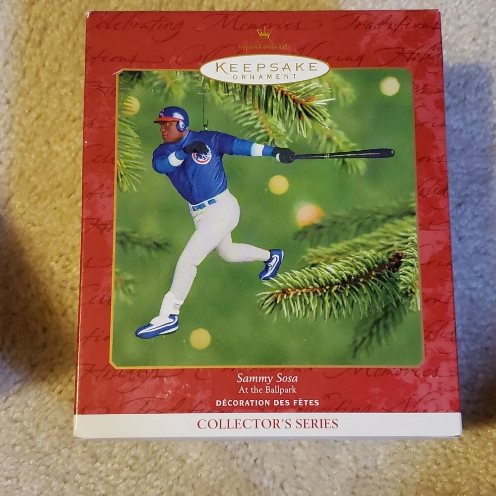 Hallmark 2001 At The Ballpark SAMMY SOSA Holiday Christmas Ornament